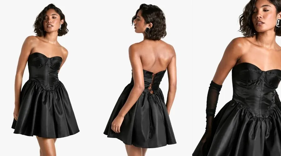 Tall Corset Lace Up Mini Dress