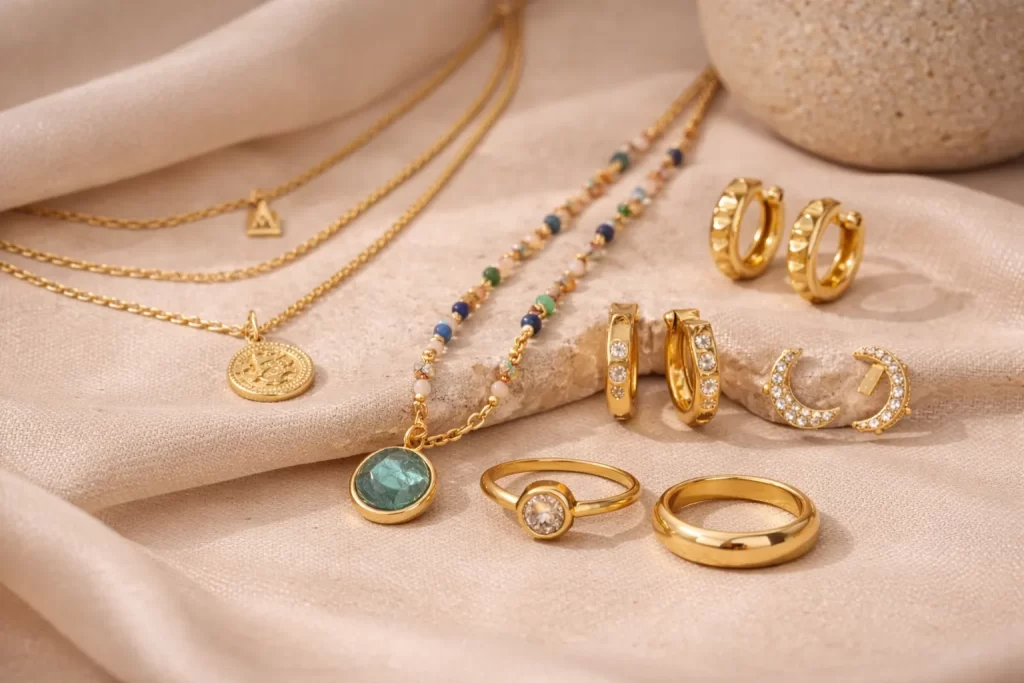 Elegant gold jewelry