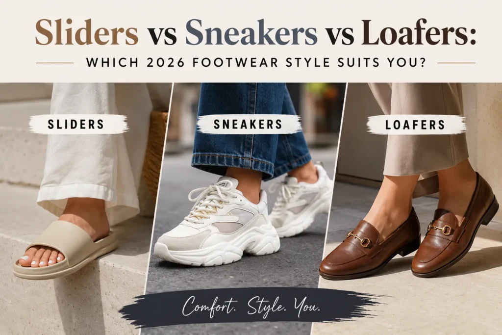 Sliders vs sneakers vs loafers comparison